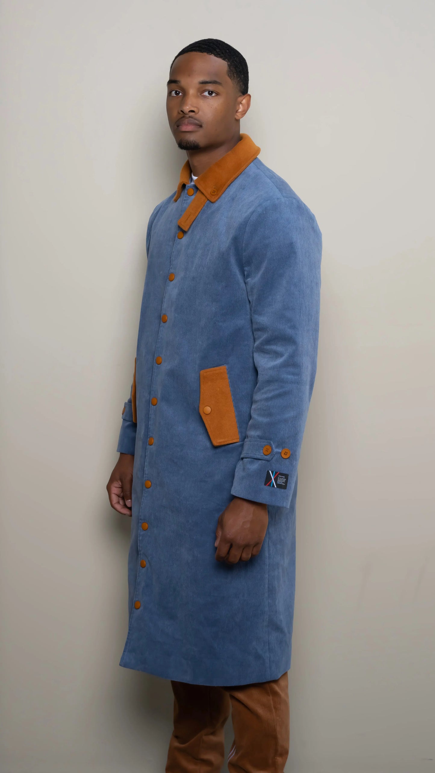 Blue Earthly Trench Coat