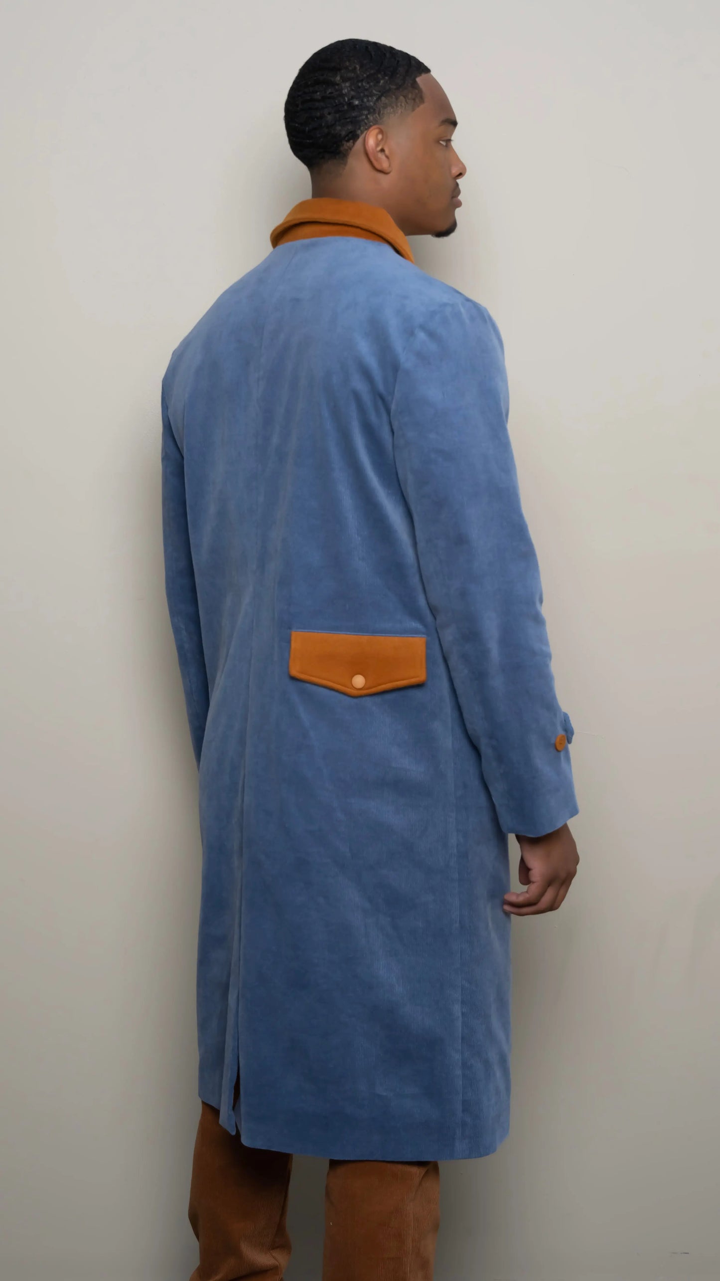 Blue Earthly Trench Coat