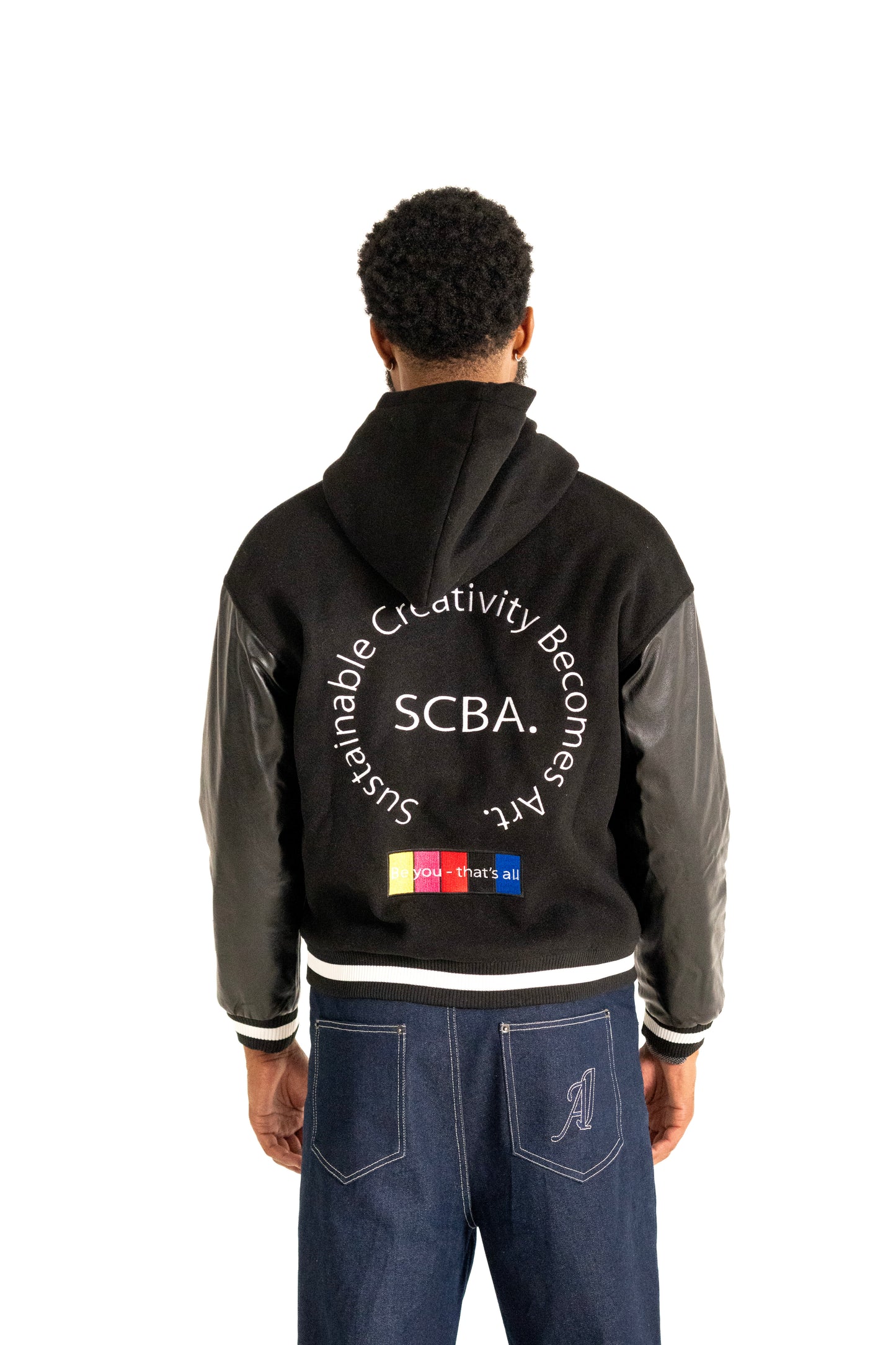 SCBA x Arius Juan Cropped Slim Fit Bomber Jacket (Pre-Made)
